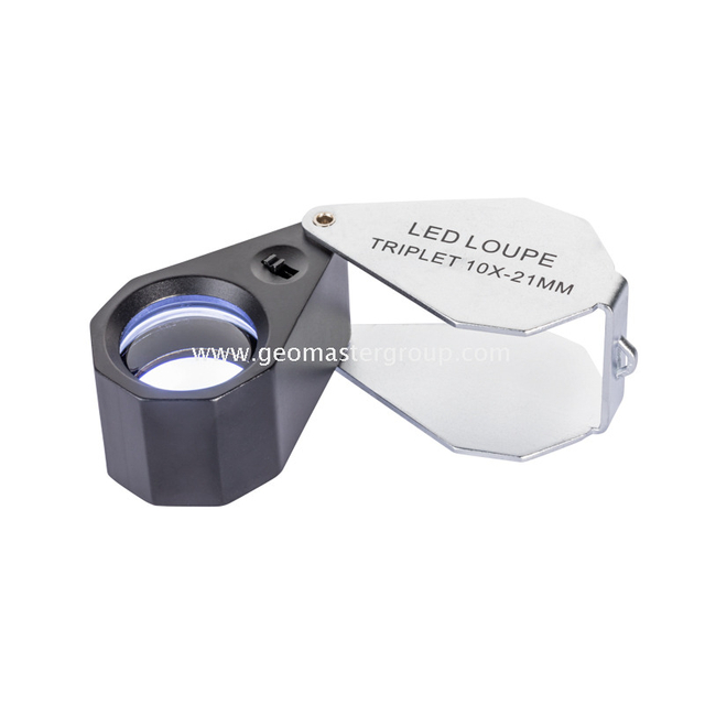 Glas-UV-/Weiß-LED-Lupe (10x, 21 mm)