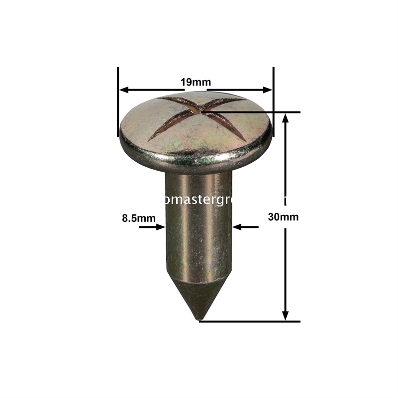 Stahlvermessungsnagel